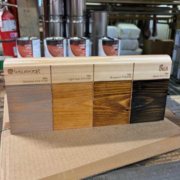 Livos Stain Sample Block for Showroom