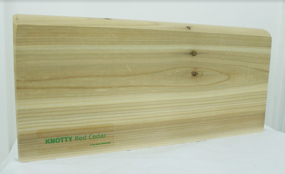 Knotty Cedar Sauna Stave - Sample Block