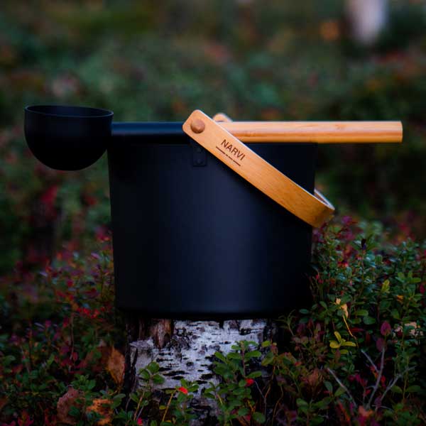 Narvi Black Sauna Bucket photo 3