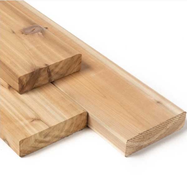 2x6 S4S Knotty Cedar