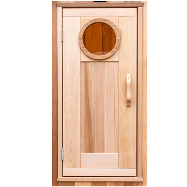 Door with Round Bronze Window
