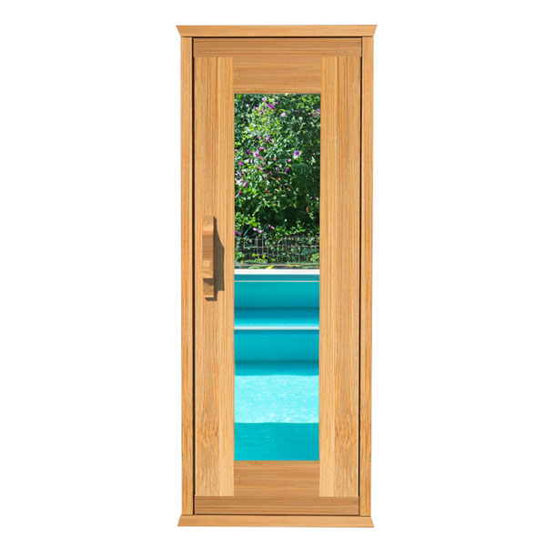 22-3/4"x55-3/4" Door in Frame - Clear Cedar with Full MIRROR Glass
