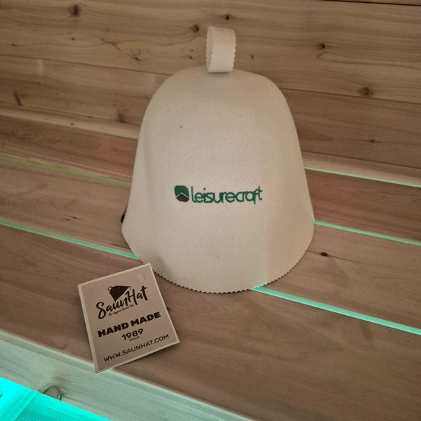 Leisurecraft Sauna Hat - White photo 2