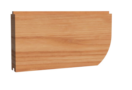 2 x 6 x 10"  Short Front Wall with Radius on 1 End