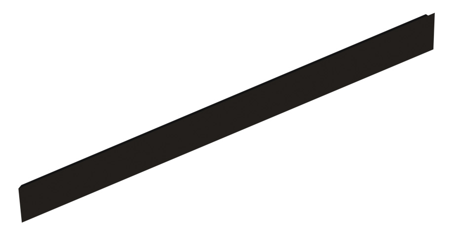 41" Black Metal Gable End Trim (Angle cut both ends) LEFT SIDE