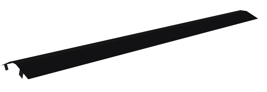 66" Black Metal Roof Ridge Trim