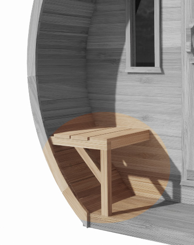 17"x17-1/2" Porch Bench (With Leg Installed) LEFT SIDE