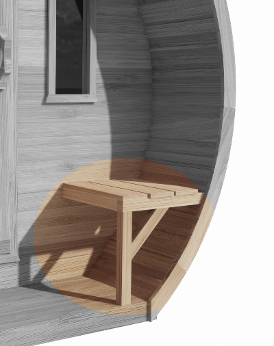17"x17-1/2" Porch Bench (With Leg Installed) RIGHT SIDE