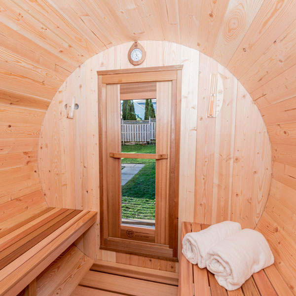 6'x6' (182cm) Barrel Sauna- Douglas Fir