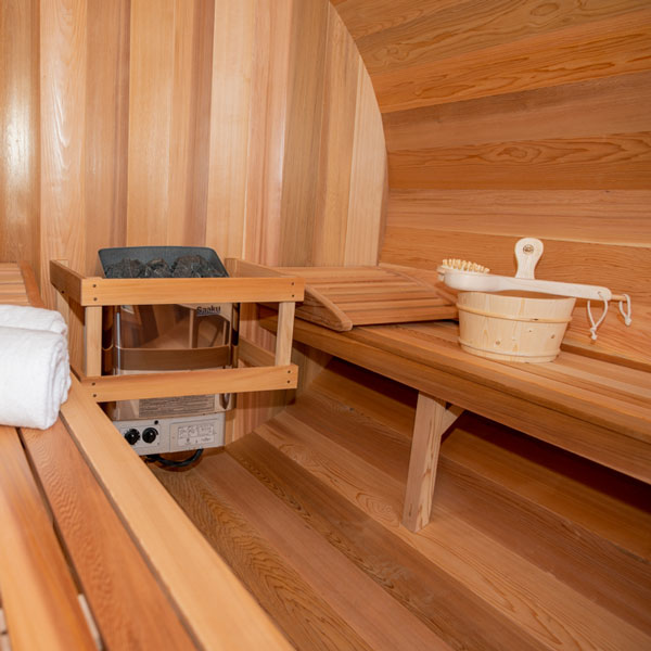 Standard Sauna Benches - 6x7 Barrel