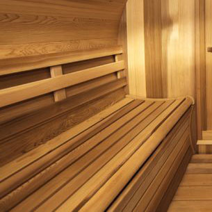 Signature Sauna Benches - 6x8 Barrel