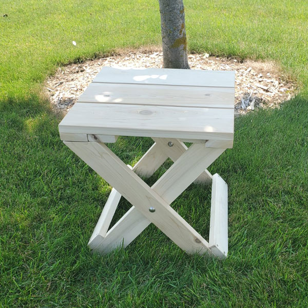 Adirondack Foldable End Table - White Cedar photo 2