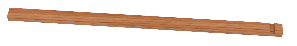 80" - Narrow Barrel Stave  (Dado at 1 end)