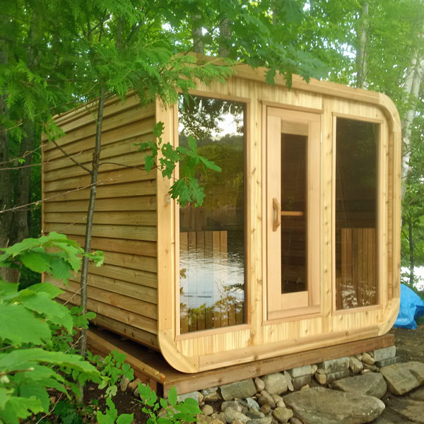 8'x7' (244x214cm) Luna Sauna - Knotty Cedar