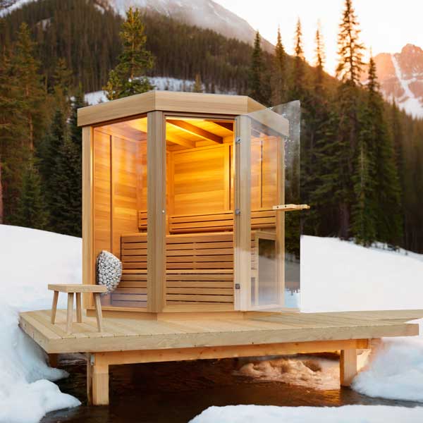 Pure Cube Trinity Sauna - Knotty Red Cedar photo 2
