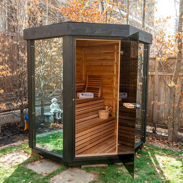 Pure Cube Trinity Sauna - Knotty Red Cedar photo 4