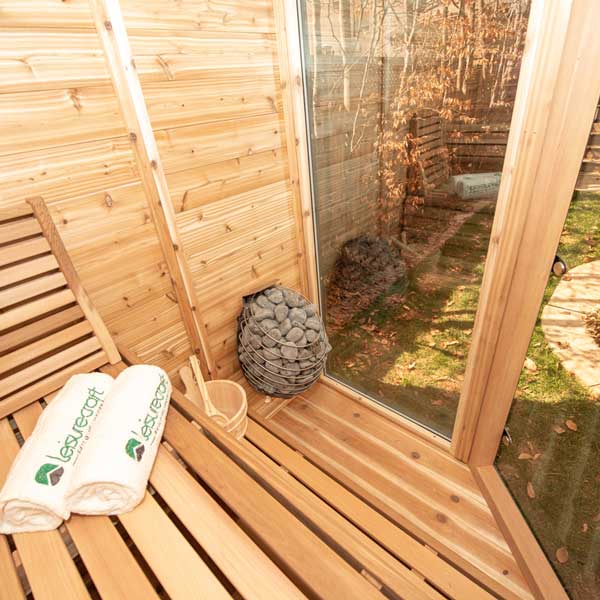 Pure Cube Trinity Sauna - Knotty Red Cedar photo 7