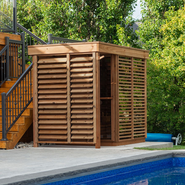 CU582D Outdoor Pure Cube Sauna -  Knotty Red Cedar photo 3