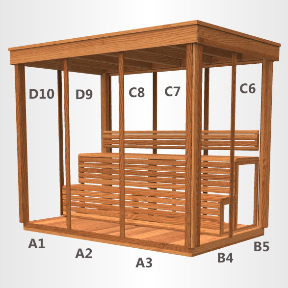 CU582 Outdoor Pure Cube Sauna -  Knotty Red Cedar photo 5