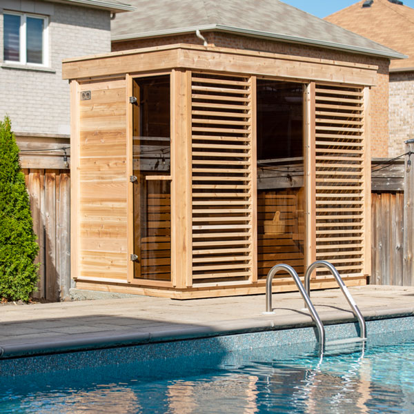 CU582 Outdoor Pure Cube Sauna -  Knotty Red Cedar photo 7