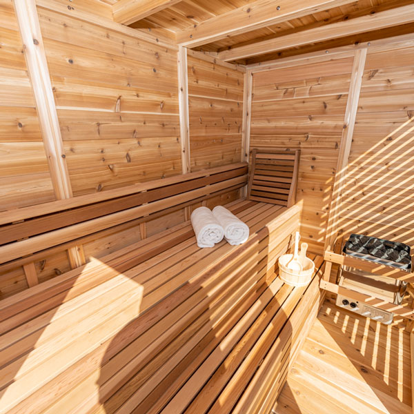 CU582 Outdoor Pure Cube Sauna -  Knotty Red Cedar photo 11