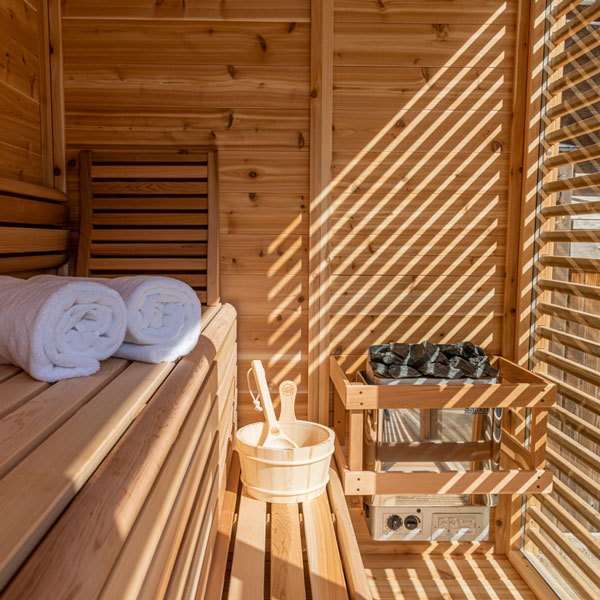 CU582 Outdoor Pure Cube Sauna -  Knotty Red Cedar photo 12