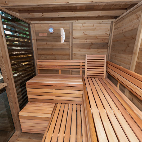 CU672 Outdoor Pure Cube Sauna - Knotty Red Cedar photo 3
