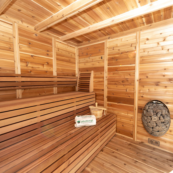 CU772 Outdoor Pure Cube Sauna - Knotty Red Cedar photo 4
