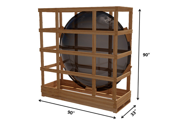 81-3/4" Round Dome for 7' (213cm) Diameter Barrel (Packaged in Crate)