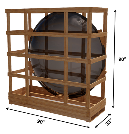 81-3/4" Round Dome for 7' (213cm) Diameter Barrel (Packaged in Crate) photo 2