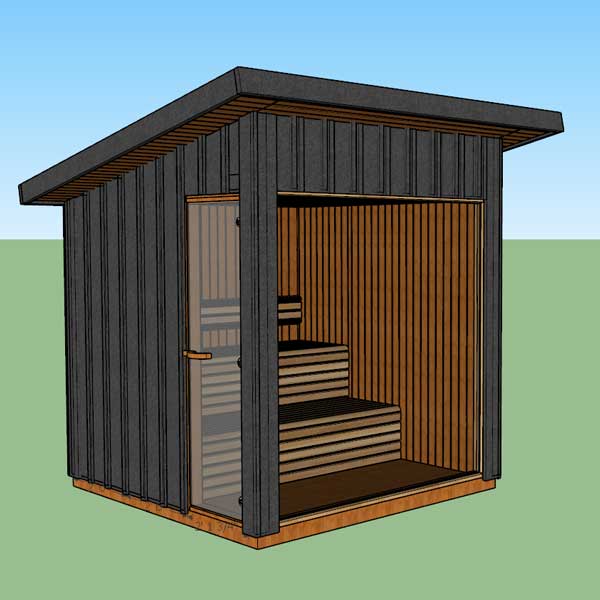 Wellness Serenity Pure Cube Sauna - Clear Red Cedar photo 2