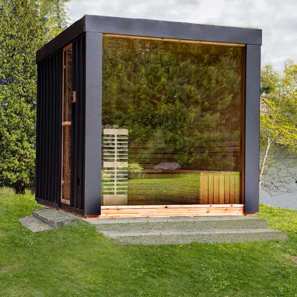 Wellness Serenity Pure Cube Sauna - Knotty Red Cedar