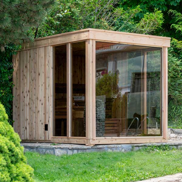 Pure Cube Orion Sauna - Knotty Red Cedar