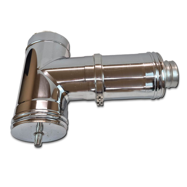 Extended Stainless "T" for Insulated Chimney photo 3